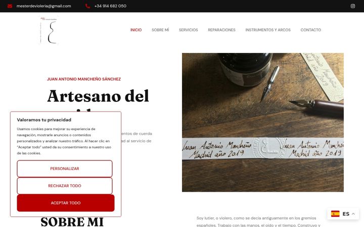 Screenshot of lutheria.es