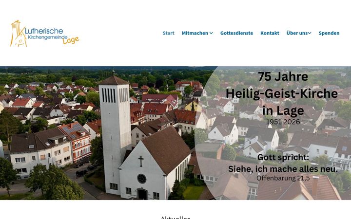 Screenshot of lutherisch-lage.de