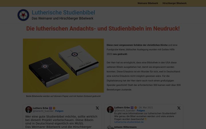 Screenshot of lutherische-studienbibel.de