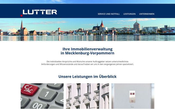 Screenshot of lutter-hausverwaltung.de