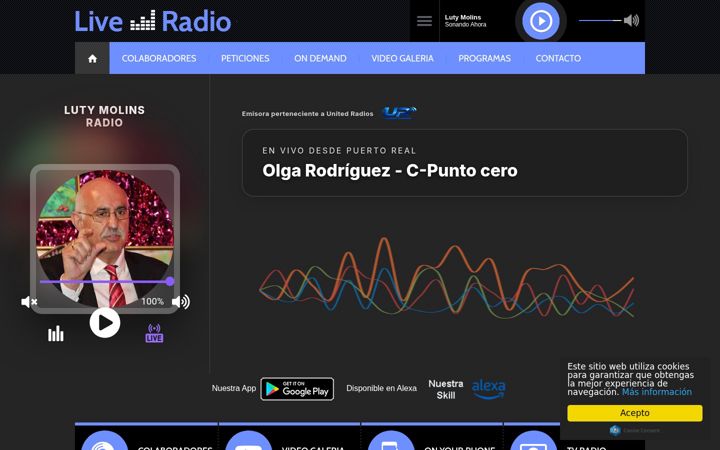 Screenshot of lutymolinsradio.es