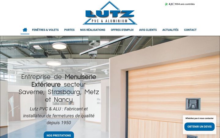 Screenshot of lutz-pvc.com