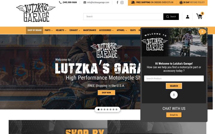 Screenshot of lutzkasgarage.com
