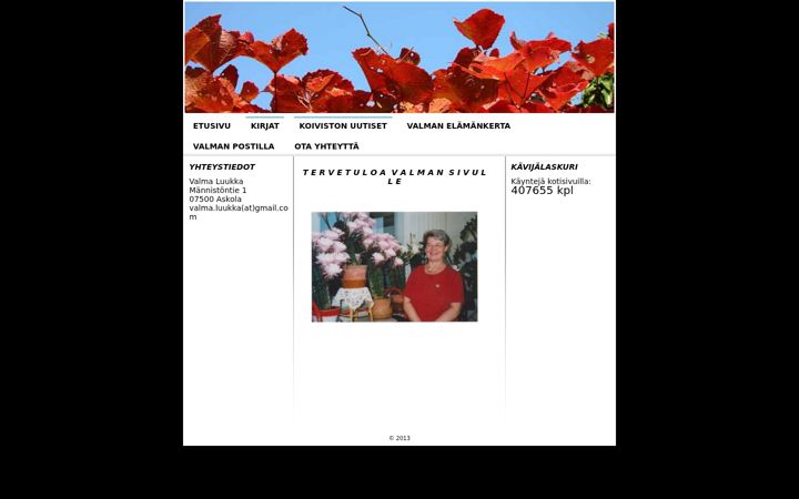 Screenshot of luukanvalma.com