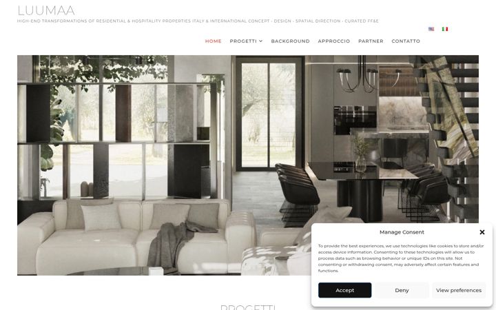 Screenshot of luumaadesign.it