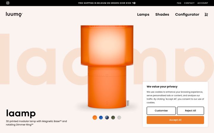Screenshot of luumo.be