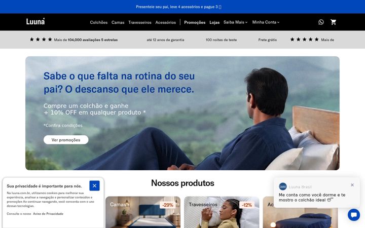 Screenshot of luuna.com.br
