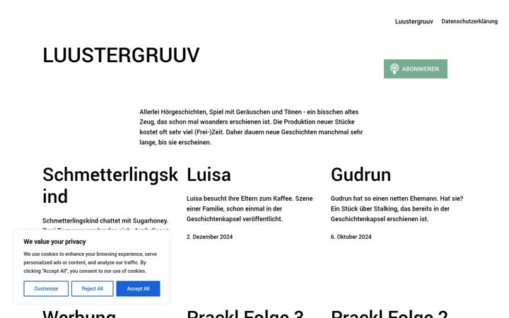 Screenshot of luustergruuv.de
