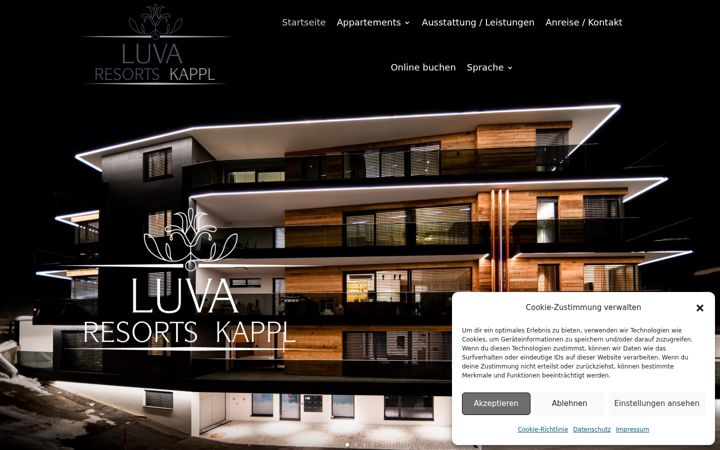 Screenshot of luva-resorts.com