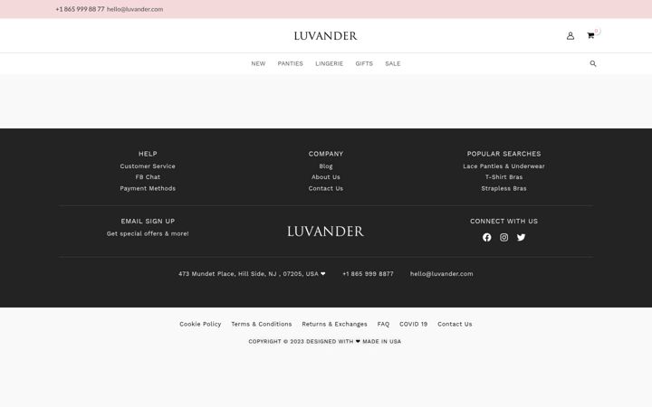 Screenshot of luvander.com
