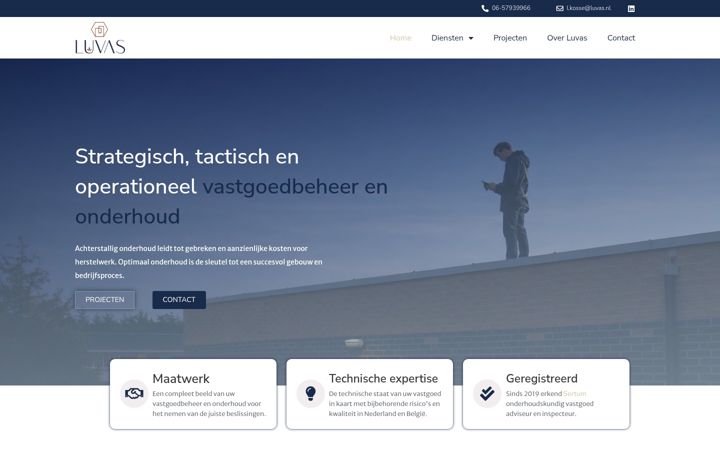 Screenshot of luvas.nl