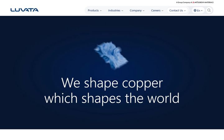 Screenshot of luvata.com