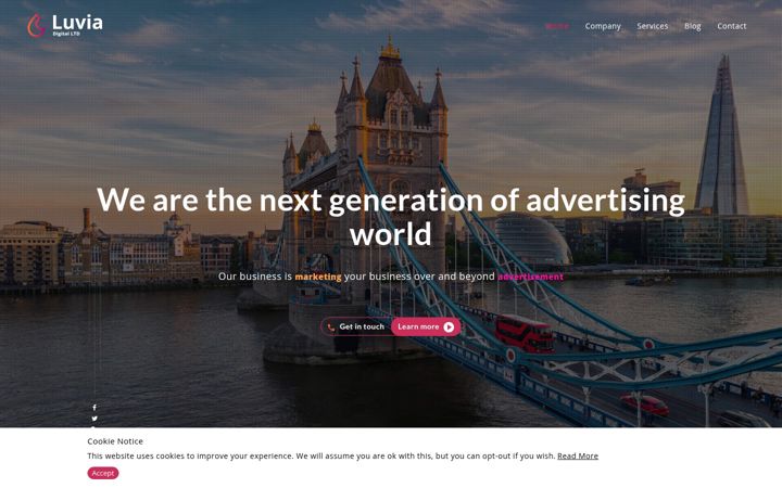 Screenshot of luvia.co.uk