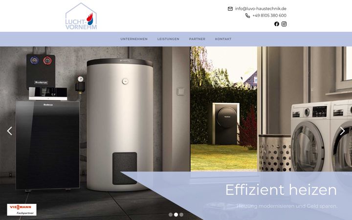 Screenshot of luvo-haustechnik.de