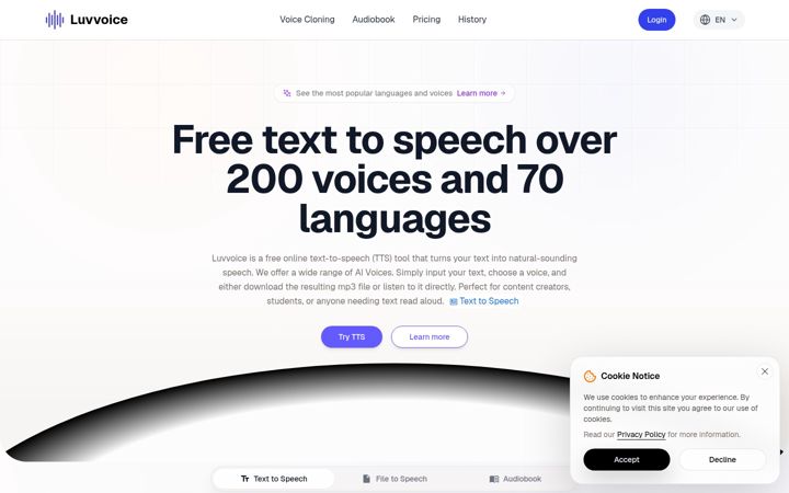 Screenshot of luvvoice.com