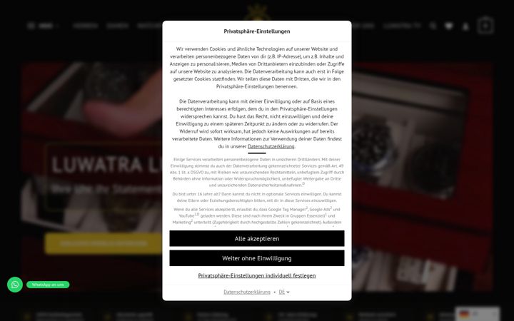 Screenshot of luwatra.de