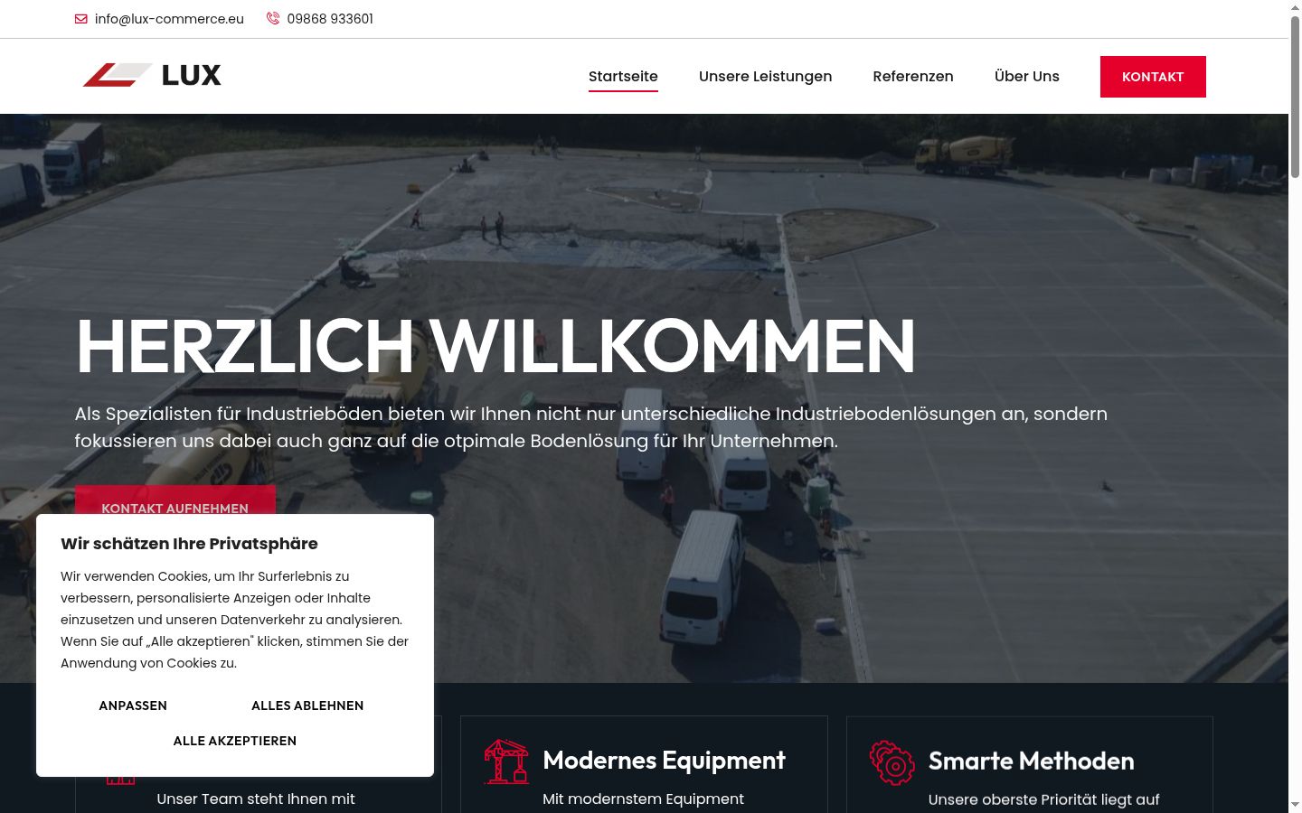 Screenshot van de toestemmingsbanner zoals getoond vóór enige interactie