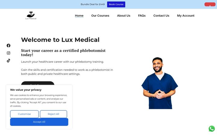 Screenshot of lux-medical.co.uk