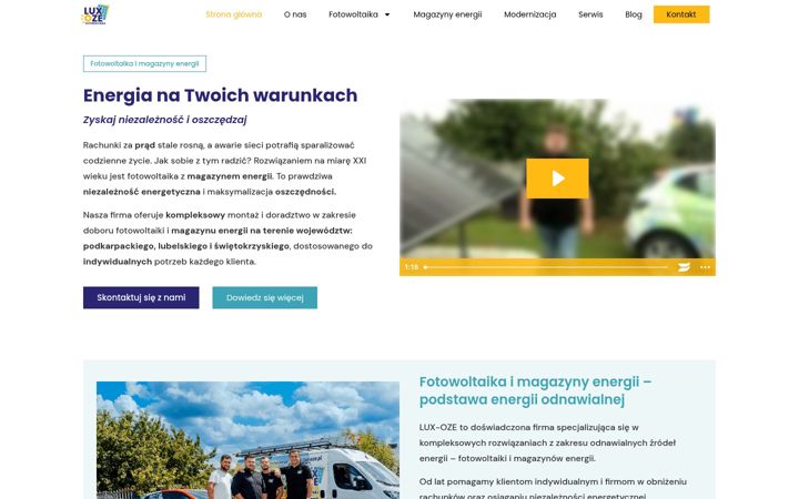 Screenshot of lux-oze.pl