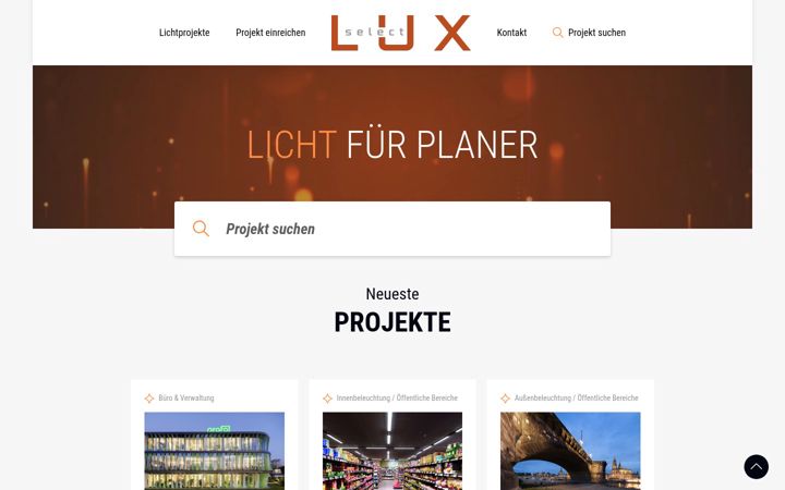 Screenshot of lux-select.de