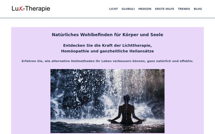 Screenshot of lux-therapie.de