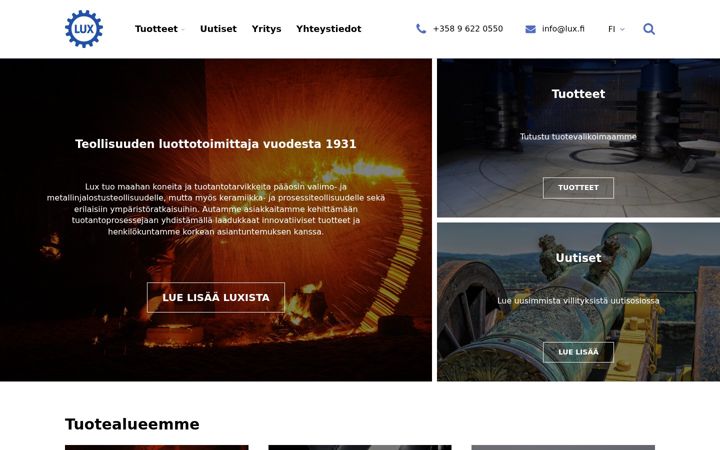 Screenshot of lux.fi
