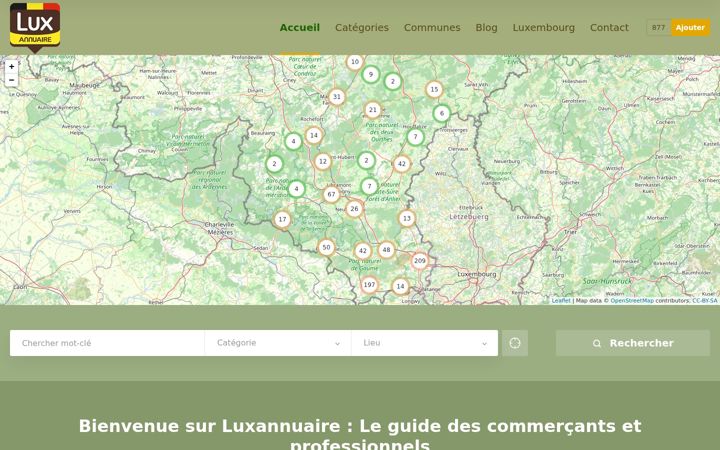 Screenshot of luxannuaire.be