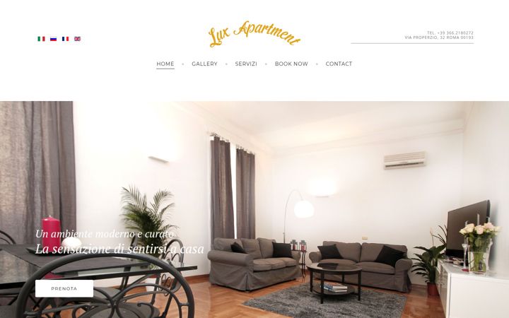 Screenshot of luxapartment.it