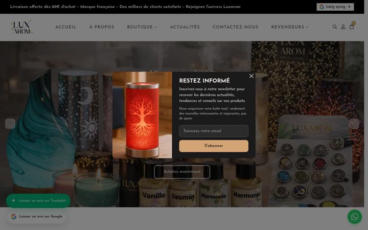 Screenshot of luxarom.fr