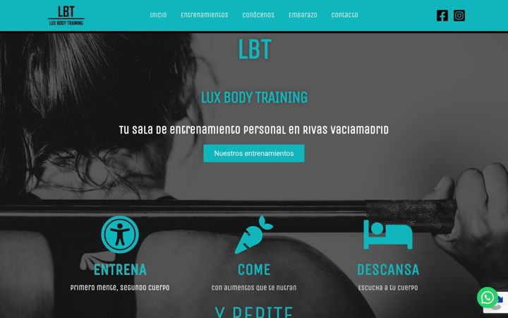 Screenshot of luxbodytraining.es