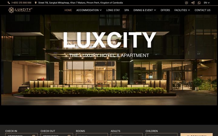 Skärmbild av luxcity.com
