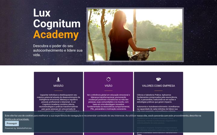 Screenshot of luxcognitum.com.br