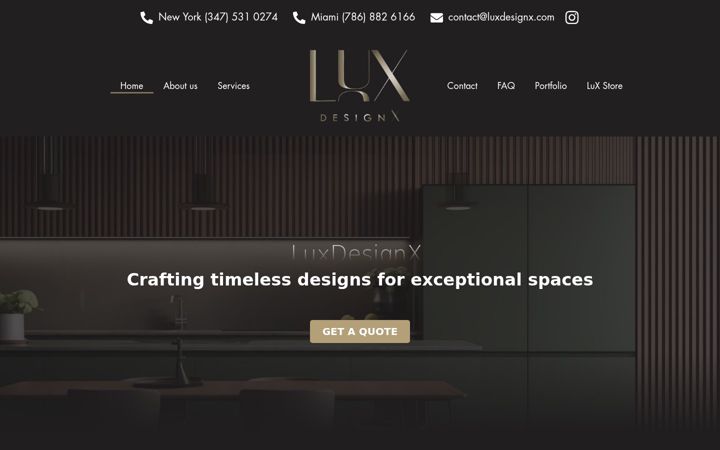 Screenshot of luxdesignx.com