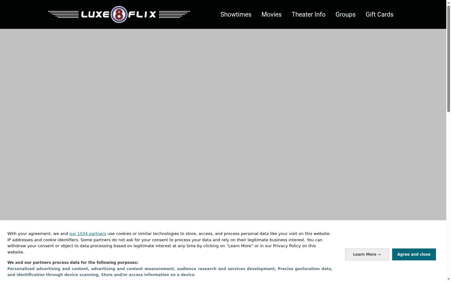 Screenshot des Einwilligungsbanners vor jeglicher Interaktion