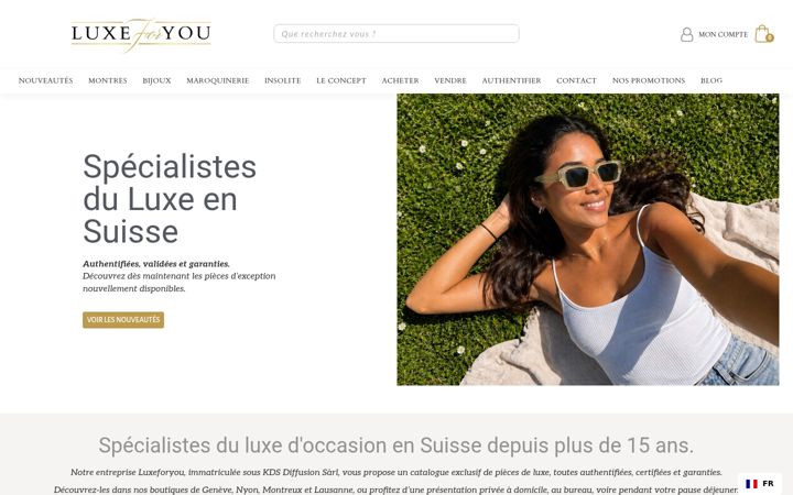 Screenshot of luxeforyou.ch