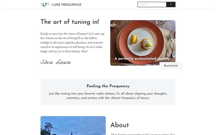 Screenshot of luxefrequence.com