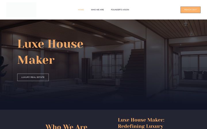Screenshot of luxehousemaker.com
