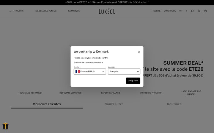 Screenshot of luxeol.com