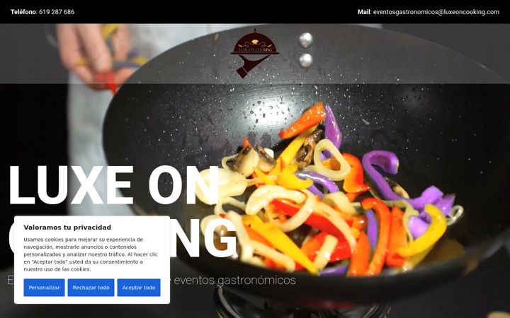 Screenshot of luxeoncooking.com