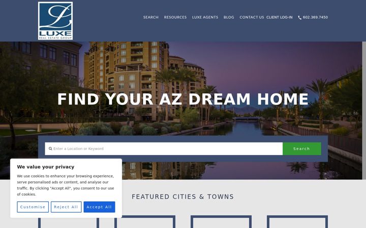 Screenshot of luxerealestategroup.com
