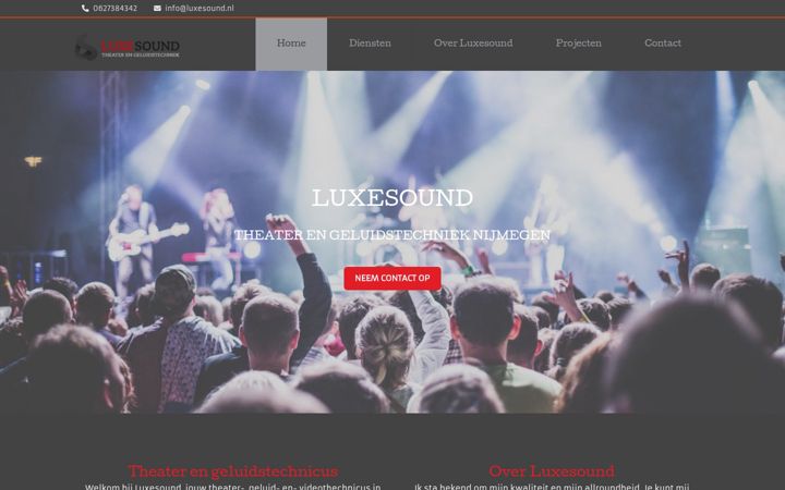 Skärmbild av luxesound.nl