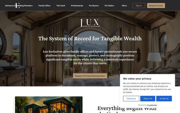 Screenshot of luxexclusives.com