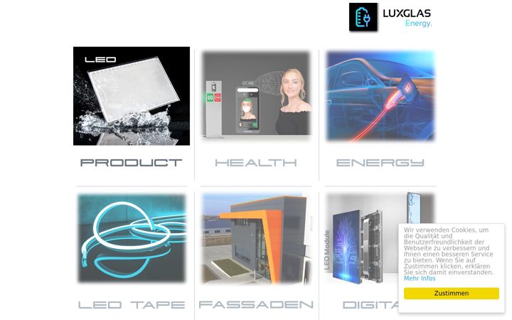 Screenshot of luxglas.com