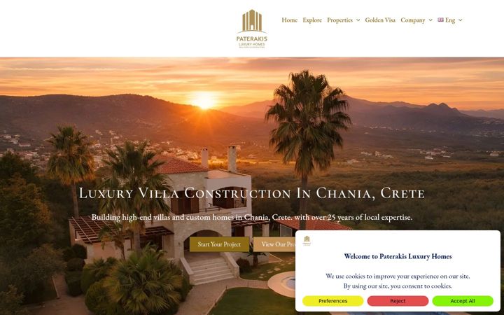 Screenshot of luxhomespaterakis.com