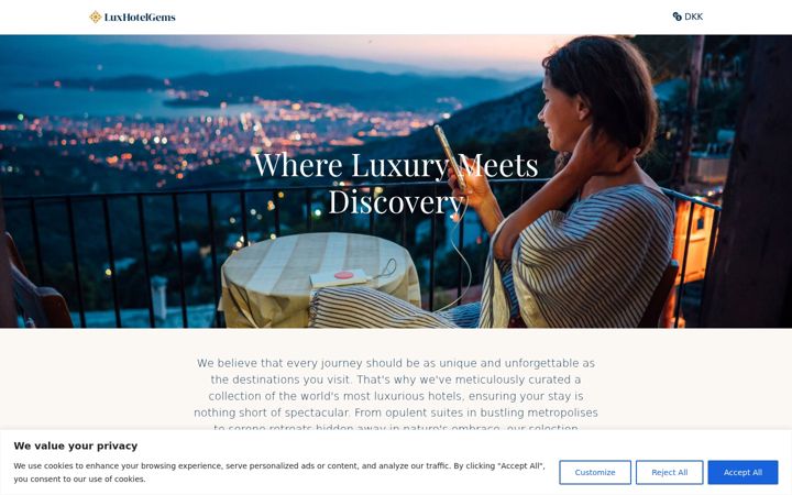Screenshot of luxhotelgems.com