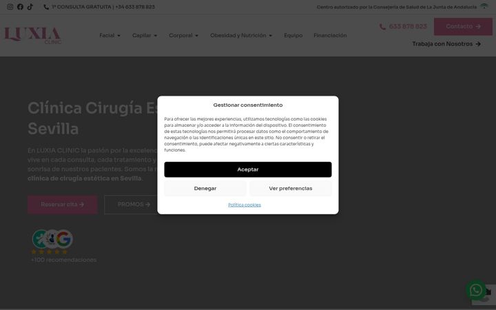Screenshot of luxiaclinic.es
