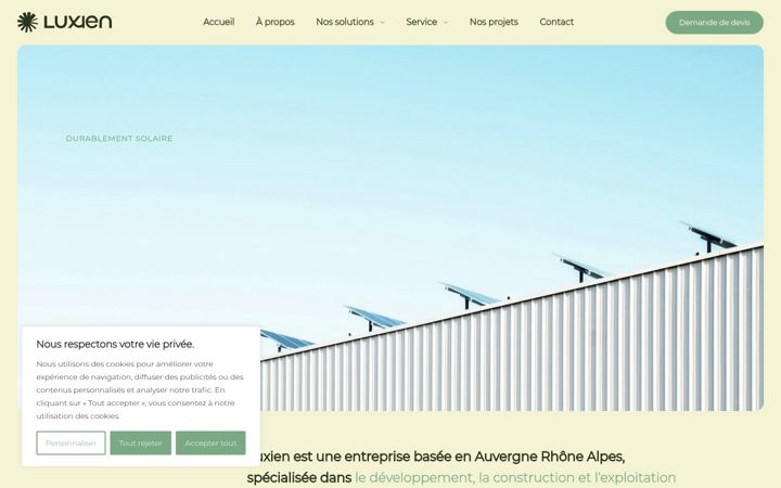 Screenshot of luxien.fr