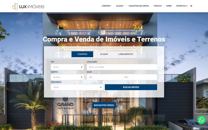 Screenshot of luximoveislinhares.com.br