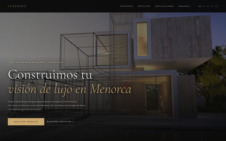 Screenshot of luxinpro.es
