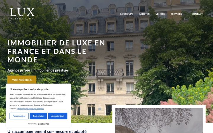 Screenshot of luxinternationalfrance.com